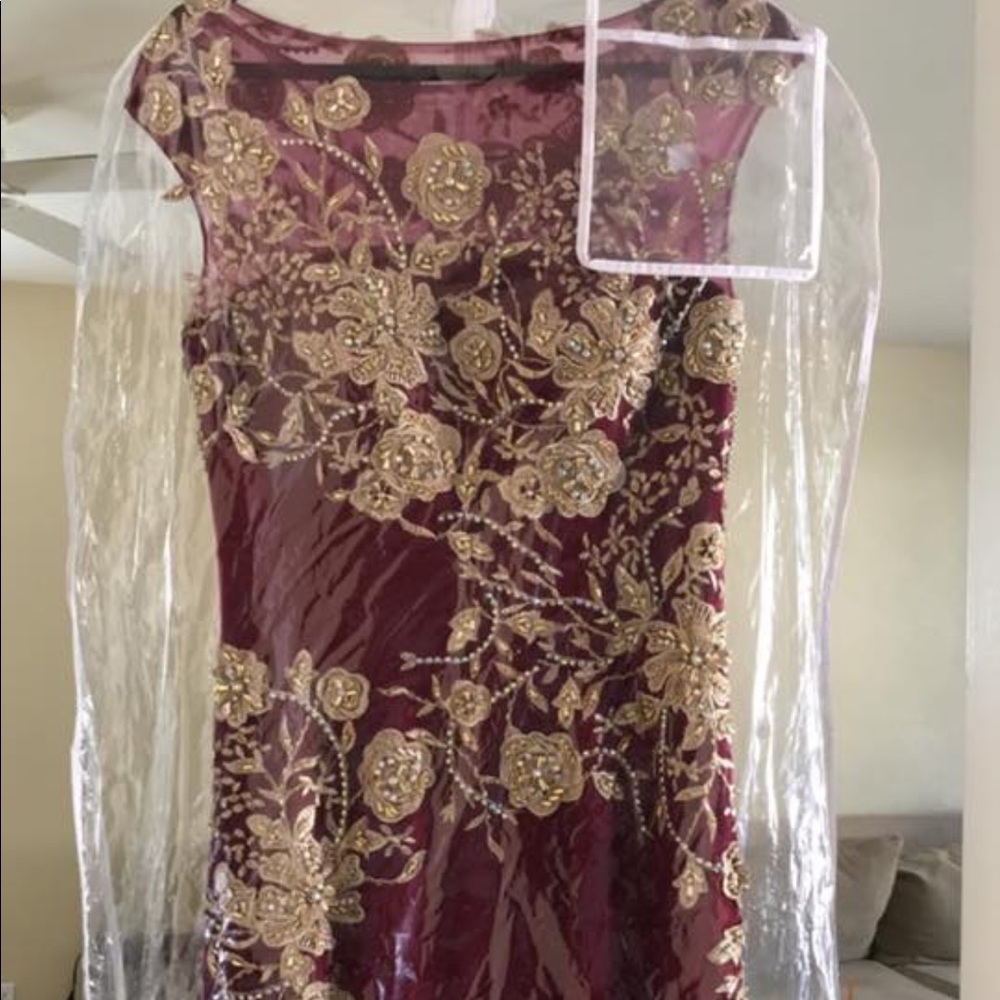 Maroon/Gold Dress